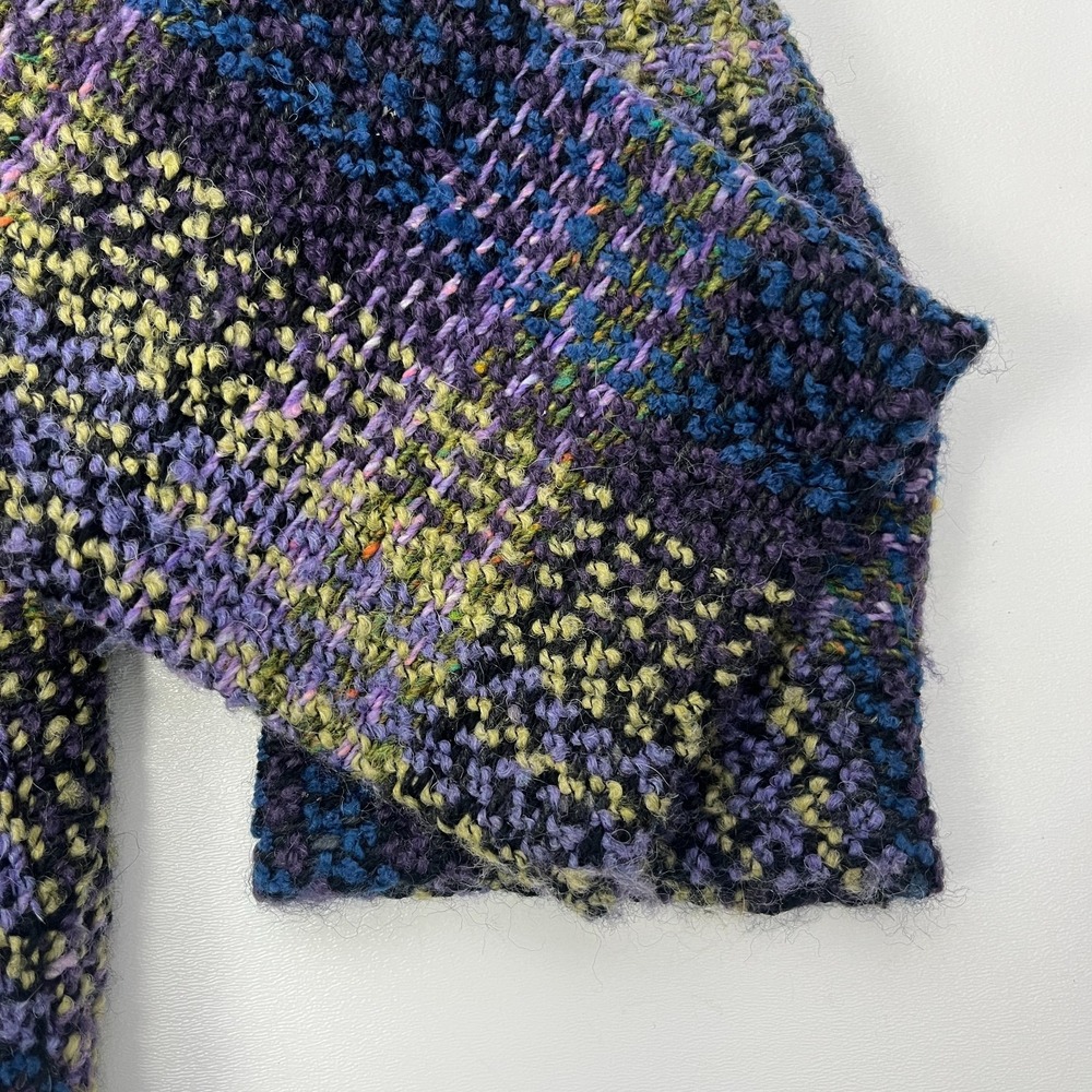 Boyne Valley Weavers Purple Multicolor Jacket Wool Alpaca Ireland Womens Small - Picture 6 of 11